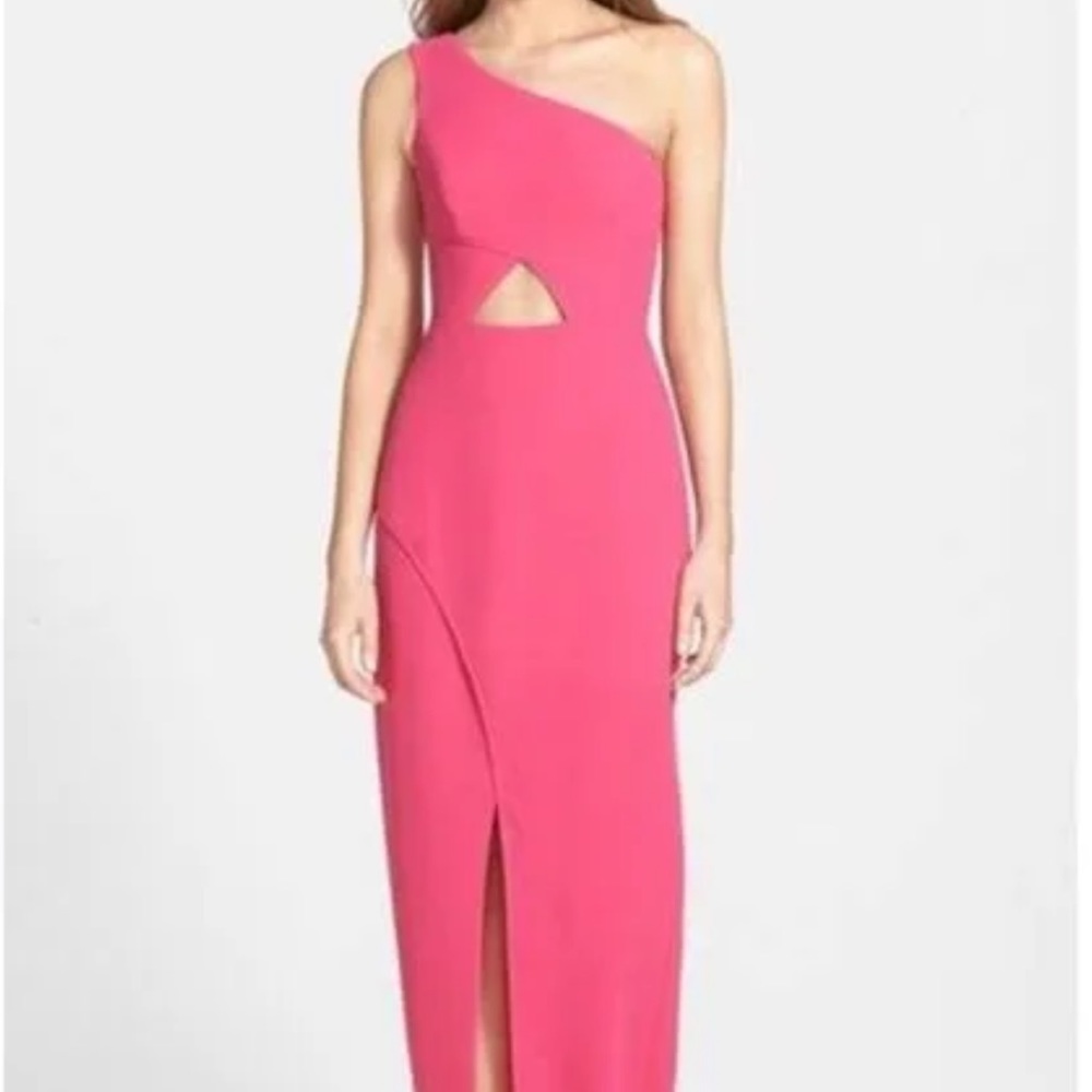 BCBGmaxarzia maxi pink cut out dress